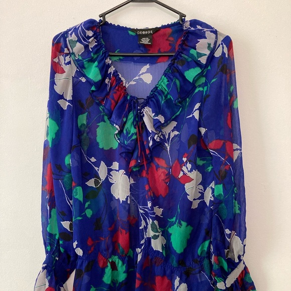 George Ruffled Blouse, Size M - Picture 3 of 11